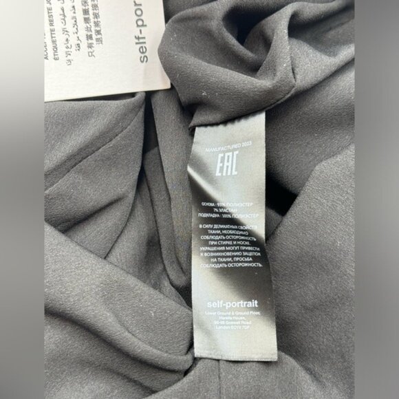 🆕 SELF-PORTRAIT 🧿NWOT Crystal Embellish Velvet Diamante Mini Dress, Sz US4 UK8 - Picture 14 of 16